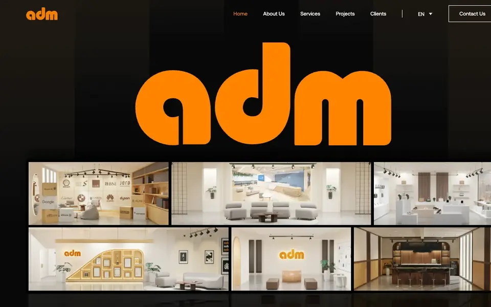 ADM Design & Build website homepage, 4 Oct 2026