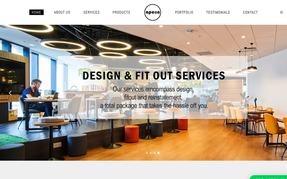 Apcon website homepage, 4 Oct 2026