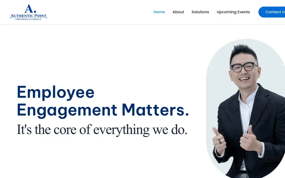Authentic Point website homepage, 4 Oct 2026