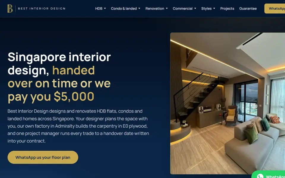 Best Interior Design website homepage, 28 Oct 2026