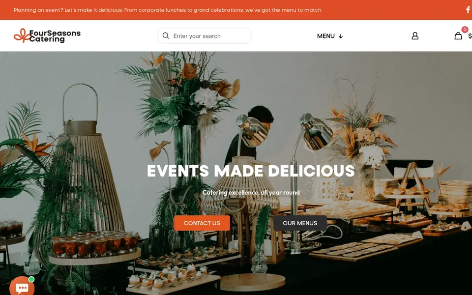 Four Seasons Catering Pte Ltd website homepage, 4 Oct 2026