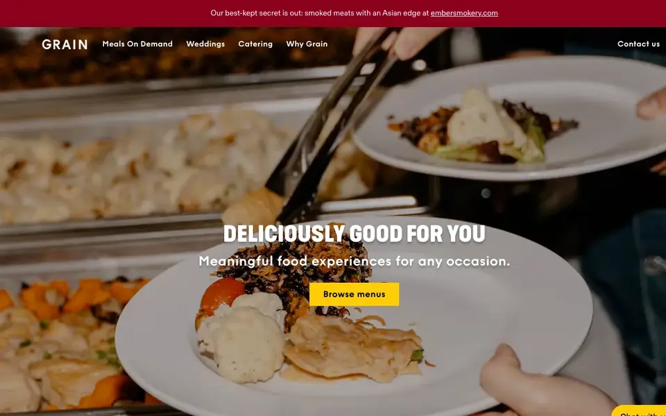 Grain website homepage, 4 Oct 2026
