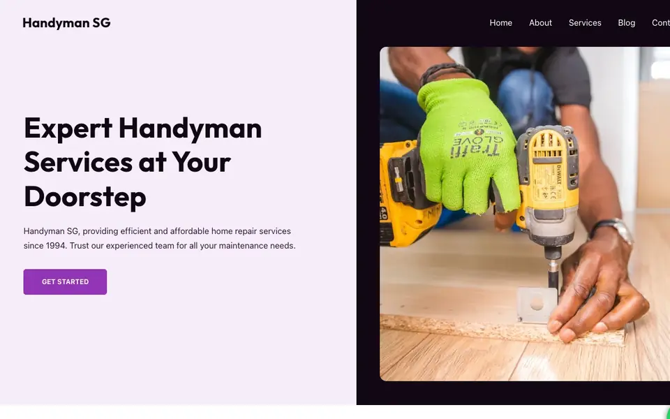 Handyman SG website homepage, 4 Oct 2026