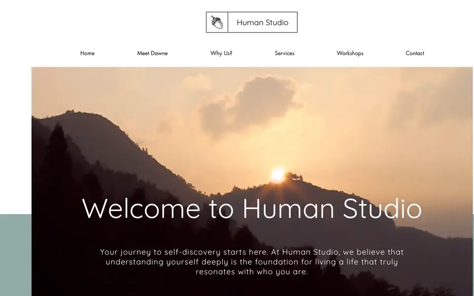 Human Studio website homepage, 4 Oct 2026
