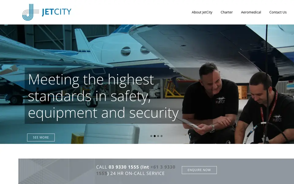 Jet City website homepage, 4 Oct 2026