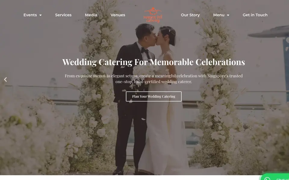 Manna Pot Catering website homepage, 4 Oct 2026