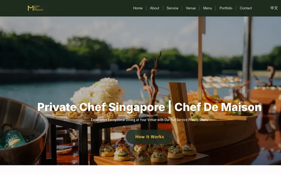 Chef De Maison website homepage, 4 Oct 2026