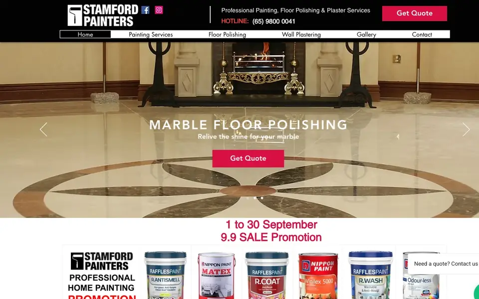 Stamford Painters website homepage, 4 Oct 2026