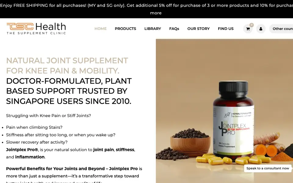 The Supplement Clinic website homepage, 4 Oct 2026