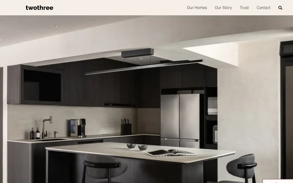 Twothree Design website homepage, 4 Oct 2026