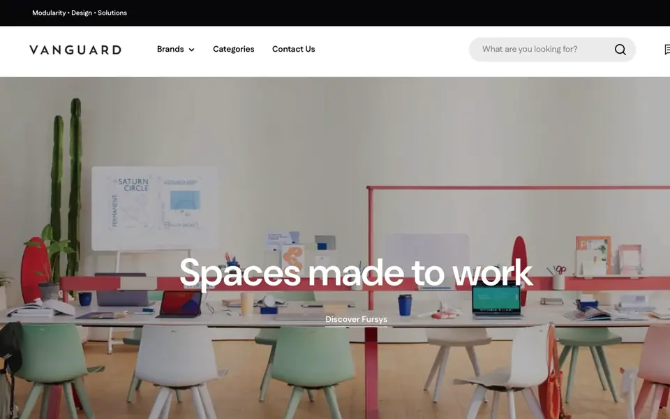 Vanguard Interiors website homepage, 4 Oct 2026